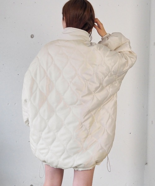 tiptop（ティップトップ）の「【ZOZO限定アイテム】キルティングリバーシブルBIGブルゾン（ブルゾン・レディース・アイボリー/ブラック/カーキ・FREE）」の9枚目の写真