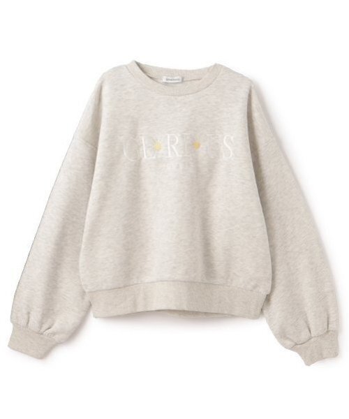 LOVETOXIC(ラブトキシック)の「【GOODPRICE】裏起毛フラワーロゴプルオーバー(スウェット・キッズ・チャコール/トップグレー/オフホワイト/エンジ・L/M/S)」の14枚目の写真