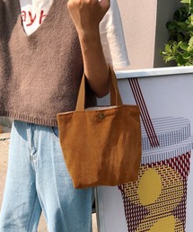 カジュアルコーデュロイミニハンドバッグ
