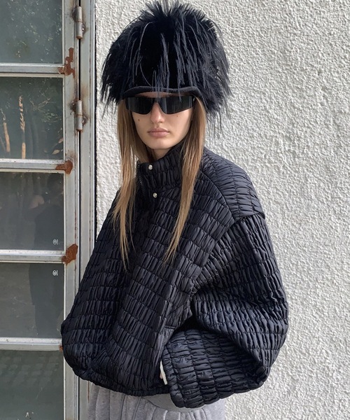 SANSeLF（サンセルフ）の「【LONSLAN】 シャーリングブルゾン sanwl24a057（ブルゾン・レディース・ブラック/ホワイト・FREE）」の9枚目の写真