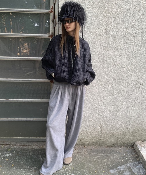 SANSeLF（サンセルフ）の「【LONSLAN】 シャーリングブルゾン sanwl24a057（ブルゾン・レディース・ブラック/ホワイト・FREE）」の11枚目の写真