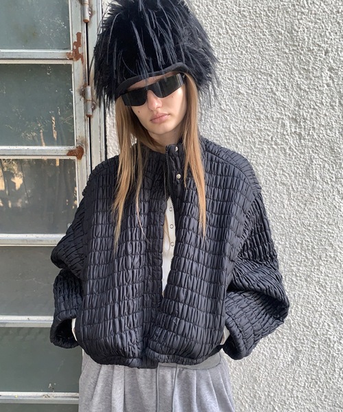 SANSeLF（サンセルフ）の「【LONSLAN】 シャーリングブルゾン sanwl24a057（ブルゾン・レディース・ブラック/ホワイト・FREE）」の12枚目の写真