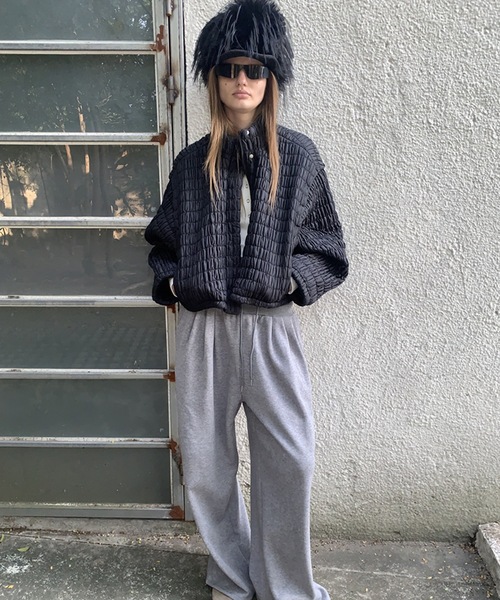 SANSeLF（サンセルフ）の「【LONSLAN】 シャーリングブルゾン sanwl24a057（ブルゾン・レディース・ブラック/ホワイト・FREE）」の14枚目の写真