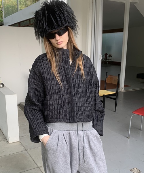 SANSeLF（サンセルフ）の「【LONSLAN】 シャーリングブルゾン sanwl24a057（ブルゾン・レディース・ブラック/ホワイト・FREE）」の18枚目の写真