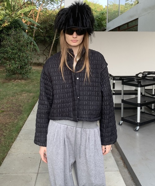 SANSeLF（サンセルフ）の「【LONSLAN】 シャーリングブルゾン sanwl24a057（ブルゾン・レディース・ブラック/ホワイト・FREE）」の22枚目の写真