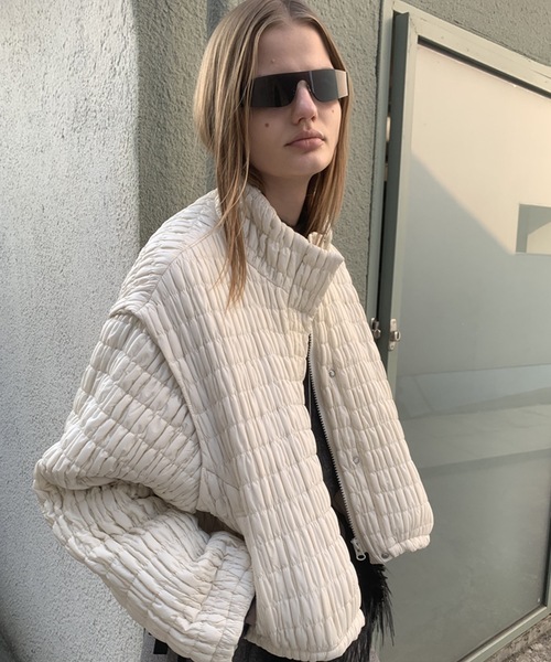 SANSeLF（サンセルフ）の「【LONSLAN】 シャーリングブルゾン sanwl24a057（ブルゾン・レディース・ブラック/ホワイト・FREE）」の3枚目の写真