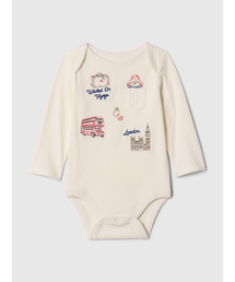 GAP（ギャップ）の「パディントン オーガニックコットン 刺しゅうボディースーツ (ベビー)（ロンパース・キッズ）」