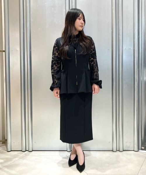 PINKY&DIANNE（ピンキーアンドダイアン）の「◆[URBAN PRECIOUS]アシンメトリーベンツスカート（スカート・レディース・ブラック/ホワイト系その他2・38/36）」の6枚目の写真