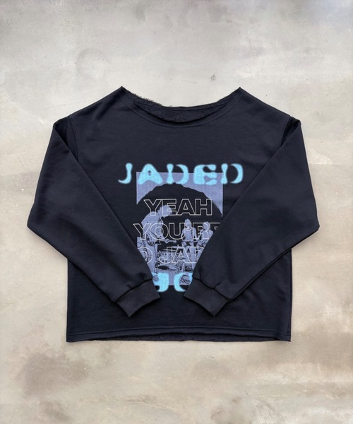 SHAGGIE（シャギー）の「カットオフショルスウェットトレーナー（スウェット・レディース・オレンジ/ブラック/グレー・FREE）」の11枚目の写真