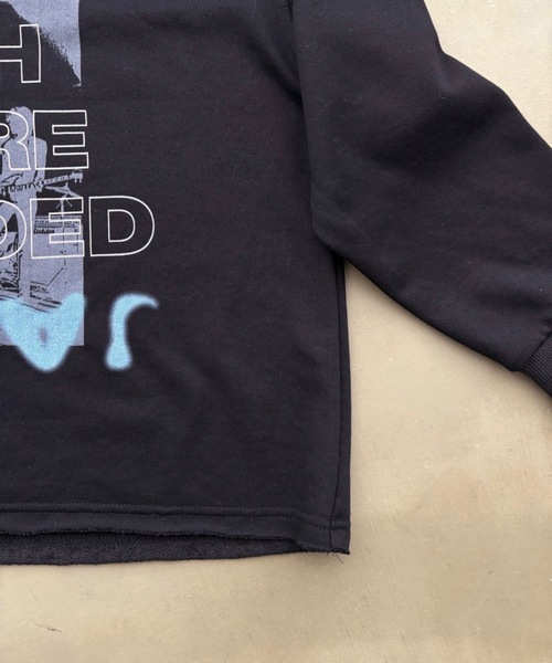 SHAGGIE（シャギー）の「カットオフショルスウェットトレーナー（スウェット・レディース・オレンジ/ブラック/グレー・FREE）」の5枚目の写真