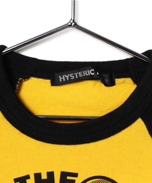 HYSTERIC MINI（ヒステリックミニ）の「POWER TO THE PEACEFUL ラグランTシャツ（Tシャツ/カットソー・キッズ・ホワイト/イエロー/ブラック・100/120/110）」の6枚目の写真