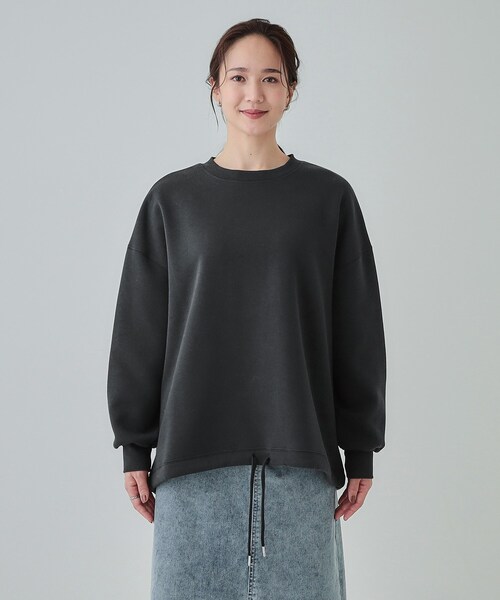 SHOO・LA・RUE（シューラルー）の「◆【S-LL】あったか裏毛 裾ドロストスウェット（Tシャツ/カットソー・レディース・グレー/チャコールグレー・01/02/03/04）」の17枚目の写真