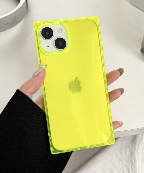Clear Color Square iPhone Case 15 16 Plus Pro ProMax