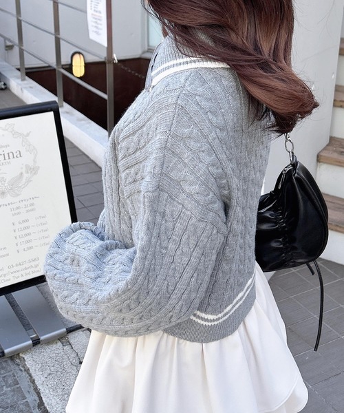 haidondon.2.28】 ハーフジップ×ケーブルニット 2点 haidondon.2.28