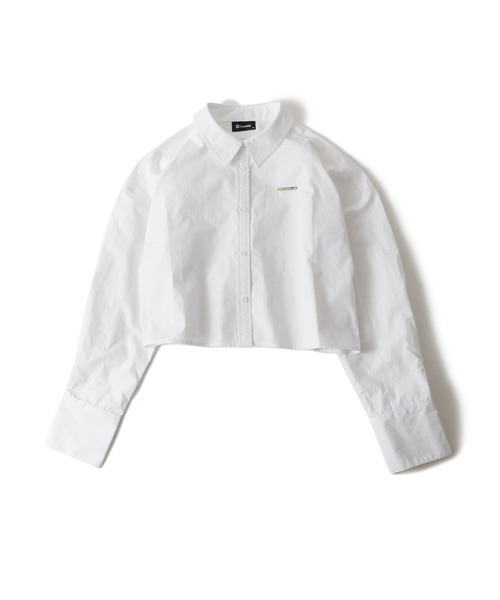 Subciety(サブサエティ)の「Cropped shirt【WOMEN】(シャツ/ブラウス・レディース・ストライプ/ブルー/ホワイト・MEDIUM/SMALL)」の4枚目の写真