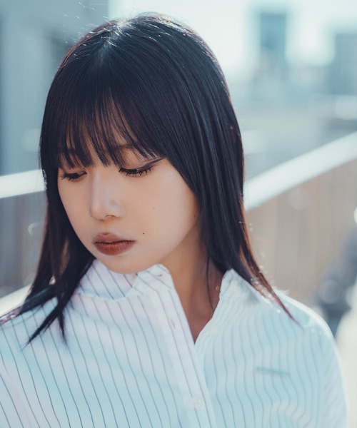 Subciety(サブサエティ)の「Cropped shirt【WOMEN】(シャツ/ブラウス・レディース・ストライプ/ブルー/ホワイト・MEDIUM/SMALL)」の17枚目の写真