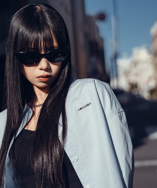 Subciety(サブサエティ)の「Cropped shirt【WOMEN】(シャツ/ブラウス・レディース・ストライプ/ブルー/ホワイト・MEDIUM/SMALL)」の20枚目の写真