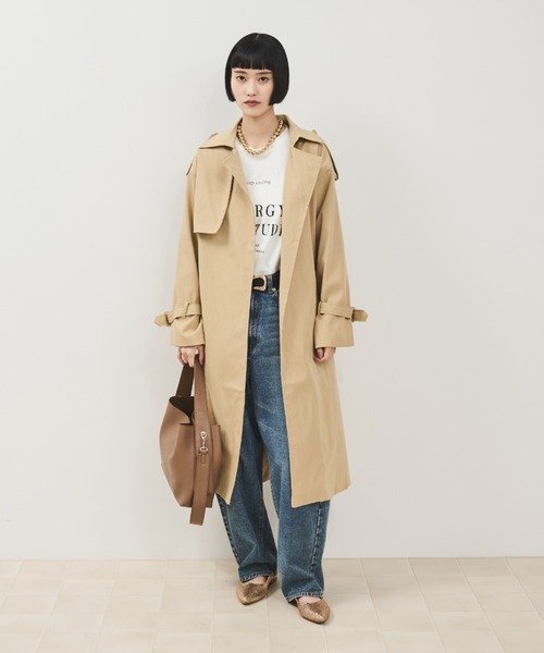 Shelly island（シェリーアイランド）の「キャンディスリーブトレンチコート（トレンチコート・レディース・ベージュ・FREE）」の3枚目の写真