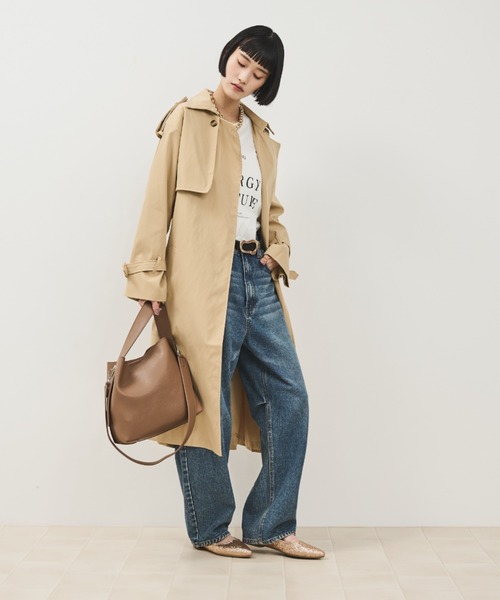 Shelly island（シェリーアイランド）の「キャンディスリーブトレンチコート（トレンチコート・レディース・ベージュ・FREE）」の6枚目の写真