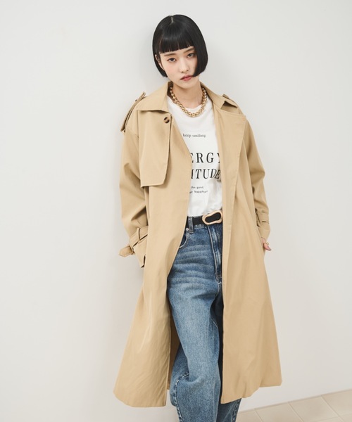 Shelly island（シェリーアイランド）の「キャンディスリーブトレンチコート（トレンチコート・レディース・ベージュ・FREE）」の9枚目の写真