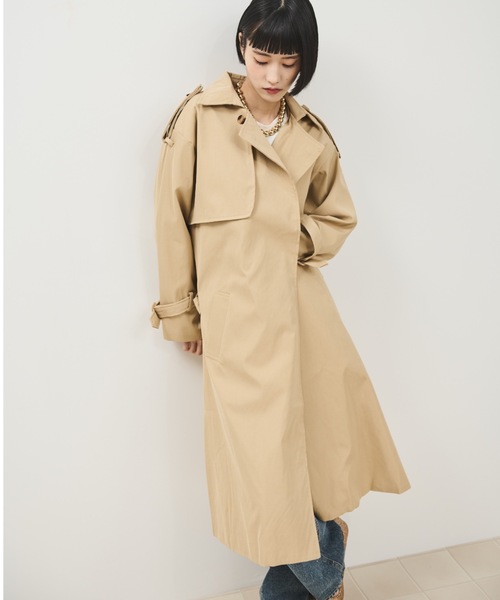Shelly island（シェリーアイランド）の「キャンディスリーブトレンチコート（トレンチコート・レディース・ベージュ・FREE）」の10枚目の写真