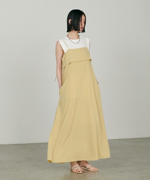 LARUTA（ラルータ）の「【LARUTA】［Web限定］ビスチェ風キャミワンピース（ワンピース・レディース・イエロー/グレイッシュベージュ/ブラック・MEDIUM/LARGE）」の20枚目の写真