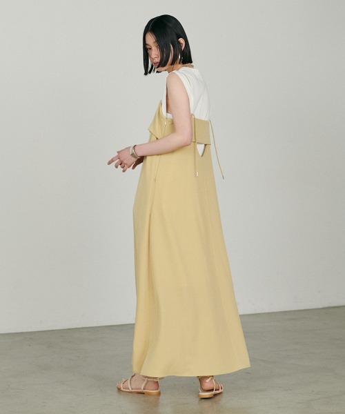 LARUTA（ラルータ）の「【LARUTA】［Web限定］ビスチェ風キャミワンピース（ワンピース・レディース・イエロー/グレイッシュベージュ/ブラック・MEDIUM/LARGE）」の21枚目の写真