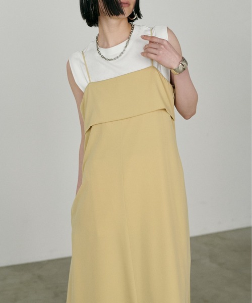 LARUTA（ラルータ）の「【LARUTA】［Web限定］ビスチェ風キャミワンピース（ワンピース・レディース・イエロー/グレイッシュベージュ/ブラック・MEDIUM/LARGE）」の22枚目の写真