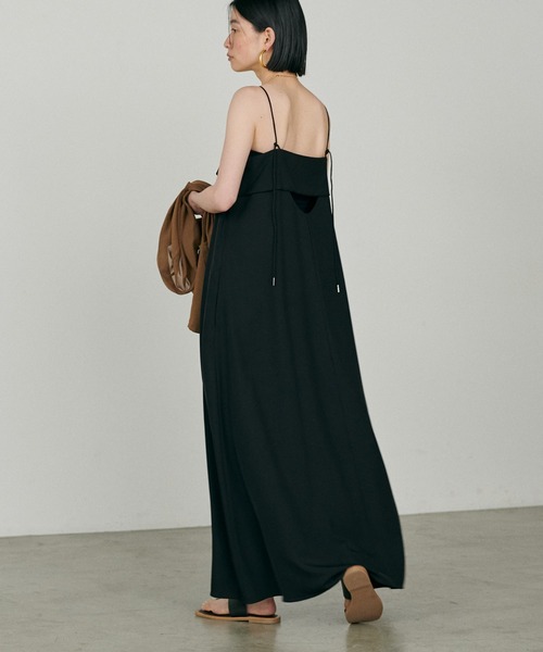 LARUTA（ラルータ）の「【LARUTA】［Web限定］ビスチェ風キャミワンピース（ワンピース・レディース・イエロー/グレイッシュベージュ/ブラック・MEDIUM/LARGE）」の8枚目の写真