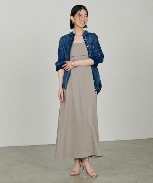 LARUTA（ラルータ）の「【LARUTA】［Web限定］ビスチェ風キャミワンピース（ワンピース・レディース・イエロー/グレイッシュベージュ/ブラック・MEDIUM/LARGE）」の11枚目の写真