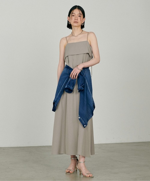 LARUTA（ラルータ）の「【LARUTA】［Web限定］ビスチェ風キャミワンピース（ワンピース・レディース・イエロー/グレイッシュベージュ/ブラック・MEDIUM/LARGE）」の12枚目の写真