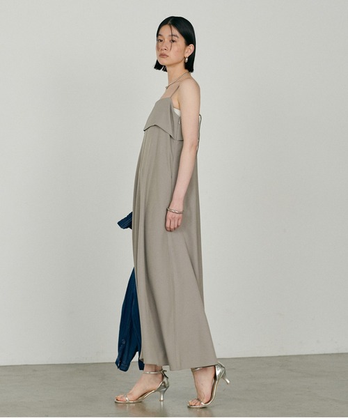 LARUTA（ラルータ）の「【LARUTA】［Web限定］ビスチェ風キャミワンピース（ワンピース・レディース・イエロー/グレイッシュベージュ/ブラック・MEDIUM/LARGE）」の14枚目の写真