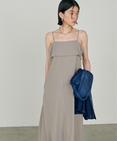 LARUTA（ラルータ）の「【LARUTA】［Web限定］ビスチェ風キャミワンピース（ワンピース・レディース・イエロー/グレイッシュベージュ/ブラック・MEDIUM/LARGE）」の15枚目の写真