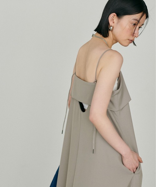 LARUTA（ラルータ）の「【LARUTA】［Web限定］ビスチェ風キャミワンピース（ワンピース・レディース・イエロー/グレイッシュベージュ/ブラック・MEDIUM/LARGE）」の16枚目の写真