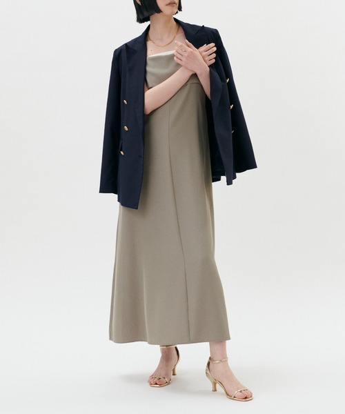 LARUTA（ラルータ）の「【LARUTA】［Web限定］ビスチェ風キャミワンピース（ワンピース・レディース・イエロー/グレイッシュベージュ/ブラック・MEDIUM/LARGE）」の18枚目の写真