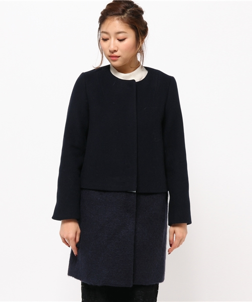 La TOTALITE（ラトータリテ）の「2way コクーンコート◆（その他アウター・レディース・バーガンディー/ネイビー・36/38）」の3枚目の写真