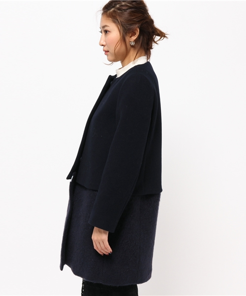 La TOTALITE（ラトータリテ）の「2way コクーンコート◆（その他アウター・レディース・バーガンディー/ネイビー・36/38）」の4枚目の写真