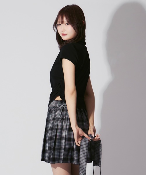 Side Ruched Polo / サイドシャーリングポロ（ポロシャツ