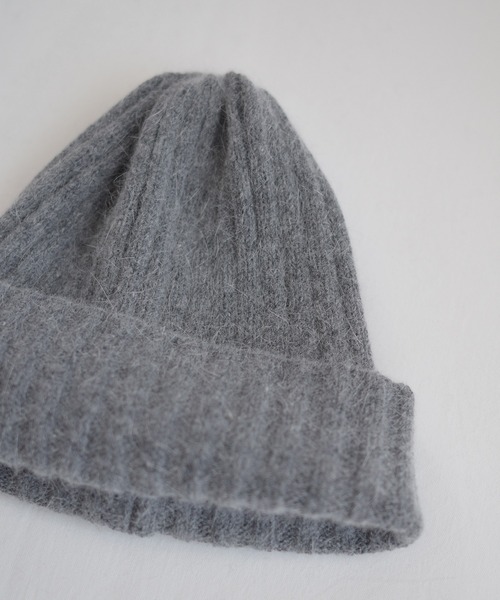 Marient（マリエント）の「ラビットファーニットキャップ（ニットキャップ/ビーニー・レディース・ブラック/グレー・FREE）」の4枚目の写真