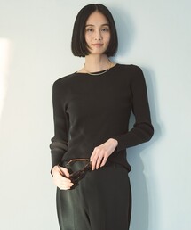 UNFILO（アンフィーロ）の「マイビューティ リブボートネック ニット（ニット/セーター）」