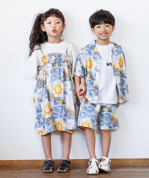 MAKE YOUR DAY(メイクユアデイ)の「リゾートジャンパースカート■80~140cm(ジャンパースカート・キッズ・ターコイズブルー/サックスブルー/ブラウン・80/90/100/120/130/140/110)」の7枚目の写真