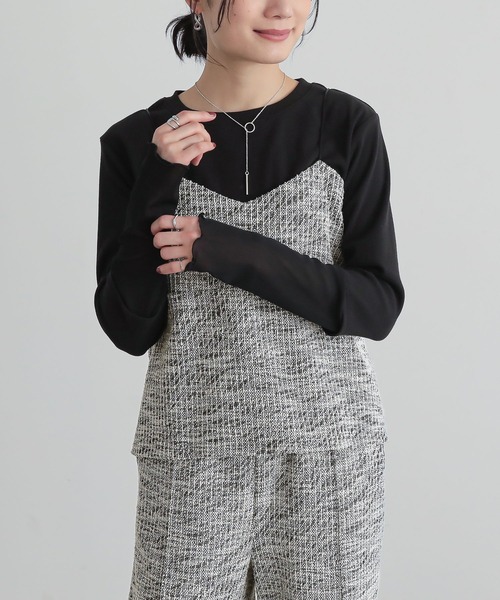 n'OrLABEL(ノアールレーベル)の「『カットソージャカードセットアップ』(その他パンツ・レディース・ベージュ/グレー・2/1)」の7枚目の写真