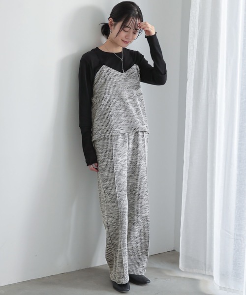 n'OrLABEL(ノアールレーベル)の「『カットソージャカードセットアップ』(その他パンツ・レディース・ベージュ/グレー・2/1)」の5枚目の写真