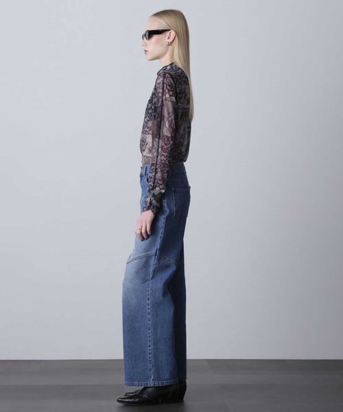 ROSE BUD(ローズバッド)の「シアーアートインナー(Tシャツ/カットソー・レディース・ブラック/ホワイト・ONE SIZE)」の11枚目の写真