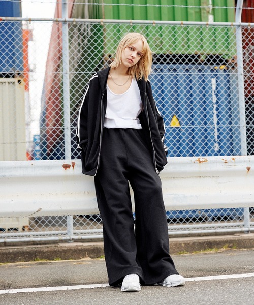 ROCHEM（ローシェン）の「ヘビーウェイトサイドラインダブルジップパーカー（SETUP着用可能）（パーカー・メンズ・ブラック/グレー/ブラック系1・XS/S/M/L）」の9枚目の写真