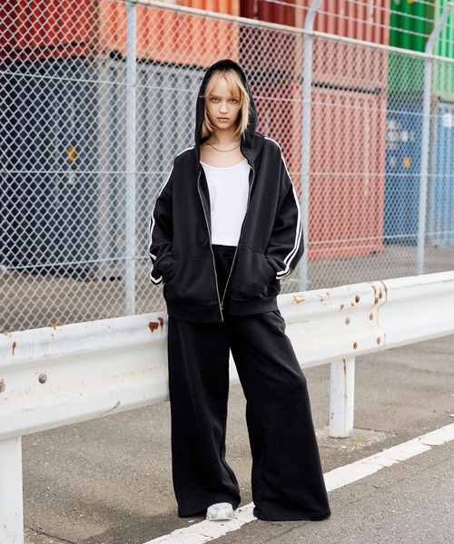 ROCHEM（ローシェン）の「ヘビーウェイトサイドラインダブルジップパーカー（SETUP着用可能）（パーカー・メンズ・ブラック/グレー/ブラック系1・XS/S/M/L）」の10枚目の写真