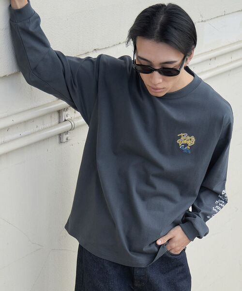 BEN DAVIS（ベンデイビス）の「【BEN DAVIS（ベンデイビス）】SPRAY MASTER L/S TEE[WIDE] / クルーネック 長袖 刺繍 オーバーサイズ（Tシャツ/カットソー・メンズ・ダークグリーン/ホワイト/チャコール・MEDIUM/LARGE/X-LARGE）」の22枚目の写真