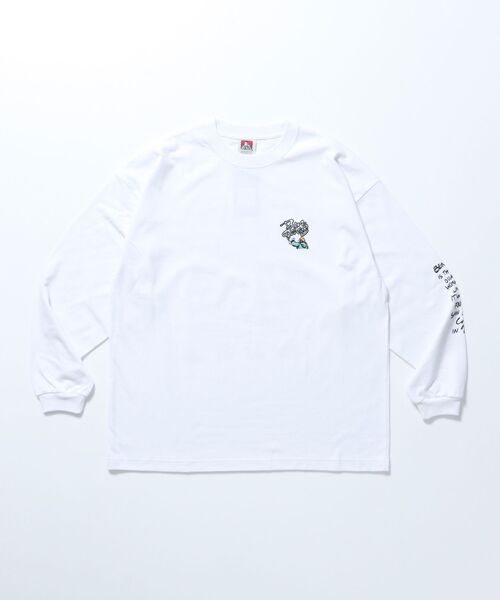BEN DAVIS（ベンデイビス）の「【BEN DAVIS（ベンデイビス）】SPRAY MASTER L/S TEE[WIDE] / クルーネック 長袖 刺繍 オーバーサイズ（Tシャツ/カットソー・メンズ・ダークグリーン/ホワイト/チャコール・MEDIUM/LARGE/X-LARGE）」の10枚目の写真