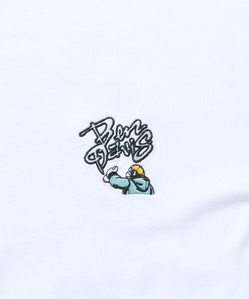 BEN DAVIS（ベンデイビス）の「【BEN DAVIS（ベンデイビス）】SPRAY MASTER L/S TEE[WIDE] / クルーネック 長袖 刺繍 オーバーサイズ（Tシャツ/カットソー・メンズ・ダークグリーン/ホワイト/チャコール・MEDIUM/LARGE/X-LARGE）」の11枚目の写真