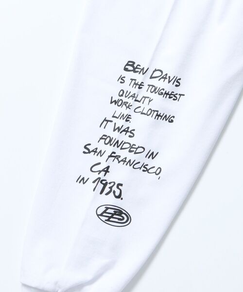 BEN DAVIS（ベンデイビス）の「【BEN DAVIS（ベンデイビス）】SPRAY MASTER L/S TEE[WIDE] / クルーネック 長袖 刺繍 オーバーサイズ（Tシャツ/カットソー・メンズ・ダークグリーン/ホワイト/チャコール・MEDIUM/LARGE/X-LARGE）」の14枚目の写真